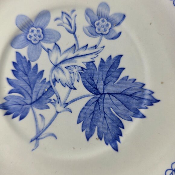Spode Blue Room Collection Geranium saucer Blue White Floral Ceramic - Picture 2 of 7